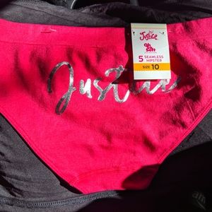 Justice underwear sz 10  for outfit complete to send or vacation need  appx sz 1